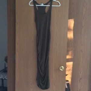 Fitted tank dress, dark green